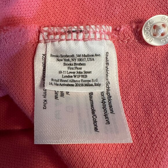 Brooks Brothers Mens Pink Polo Shirt XL Original Fit 100% Cotton - Picture 6 of 10